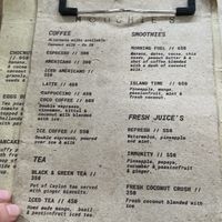 Menu  at Moochie's Cafe in Weligama