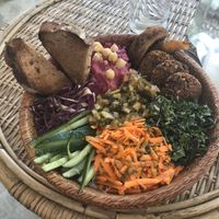 Falafel bowl  at Moochie's Cafe in Weligama