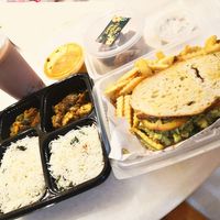 Guacamole Toast and Chicken curry bento set at Bazil Kitchen in Central Singapore