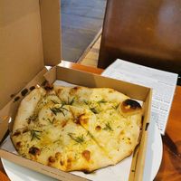 Garlic bread (also available with vegan cheese) at The Elm Tree in Chesterfield