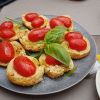 Traditional version of bruschetta at Bagià in Alberobello