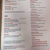 Updated menu 2021 at Mocha Beans in Ballina