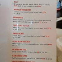 Lunch menu at Mocha Beans in Ballina