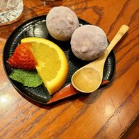 Passion fruit mochi   at Itadakizen in London