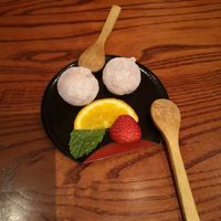 Passion fruit mochi at Itadakizen in London