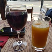 Red wine and smoothie at Itadakizen in London