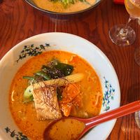 Spicy creamy ramen at Itadakizen in London