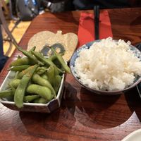 riso in bianco ed edamame   at Itadakizen in London