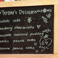 Dessert menu at Itadakizen in London