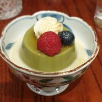 Matcha panna cotta at Itadakizen in London