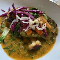 Charred hisbi cabbage with korma sauce  at House of Plates in Castlebar