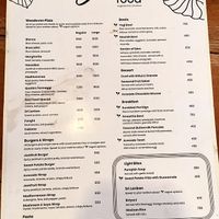 Menu at Soul Food in Kandy