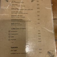 menu drinks  at Soul Food in Kandy