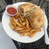 veggie and hummus wrap  at Canal Bistro in Indianapolis