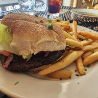 Portobello mushroom burger at Canal Bistro in Indianapolis
