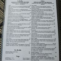 Menu at Canal Bistro in Indianapolis