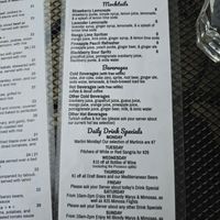 Menu at Canal Bistro in Indianapolis