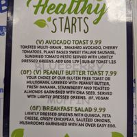 Small Vegan/ Vegetarian menu at The Blueberry Muffin in Plymouth