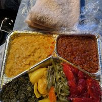 Mixed vegan platter at Addis Abebaye in Mainz