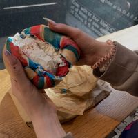 Liberty bagel with tofu cream  at Liberty Bagels in New York City
