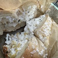 Salt w spinach artichoke dip cc  at Liberty Bagels in New York City