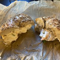 Everything bagel #Veganuary at Liberty Bagels in New York City
