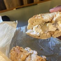 Onion #Veganuary at Liberty Bagels in New York City