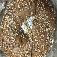 Whole wheat everything   at Liberty Bagels in New York City