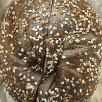 Pumpernickel everything   at Liberty Bagels in New York City