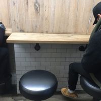 This is what the steading looks like. at Liberty Bagels in New York City