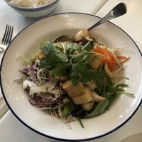 Vermicelli Salad Bowl with mushroom and tofu, vegan and GF  at Luho Restaurant in Crows Nest