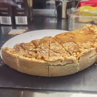 Apple tart and caramel topping at Kelly's Diner in Letterkenny