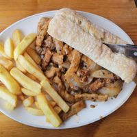 Fake steak ciabatta at Kelly's Diner in Letterkenny