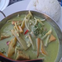 Tofu green curry vegan at Thai Kitchen in Minturn