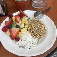 Soy Joghurt with fruits and quinoa  at La Teteria  in Malaga