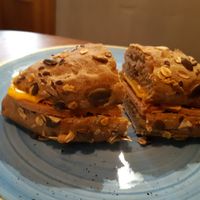 Bocadillo con jamón y queso veganos! at La Teteria  in Malaga