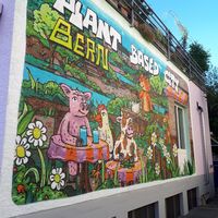 Outside at lil Radish in Bern