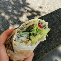 Falafel pita wrap at Santo Falafel in Florence