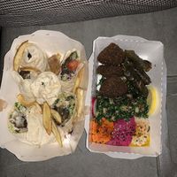 Wraps with fries and Falafel plate  at Santo Falafel in Florence
