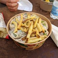 2 falafel wraps with fries €10 - great two person sharer meal at Santo Falafel in Florence