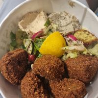 Falafel bowl at Santo Falafel in Florence