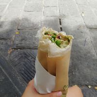 Falafel wrap at Santo Falafel in Florence