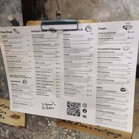 Menu at Santo Falafel in Florence