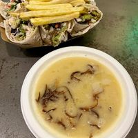 Wrap falafel + lentils / chickpeas soup  at Santo Falafel in Florence