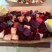 Beetroot and cucumber salad   at Santo Falafel in Florence