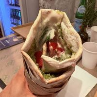 Baked falafel wrap   at Santo Falafel in Florence