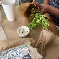 Falafel bouquet with Aubergine wrap - delicious 100% vegan  at Santo Falafel in Florence