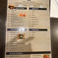 Menu at Bangkok Sushi in Lutz