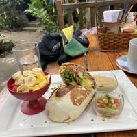 Breakfast burrito   at Simon Says  in San Juan Del Sur