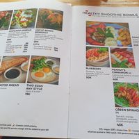 Menu at Tiga in Canggu